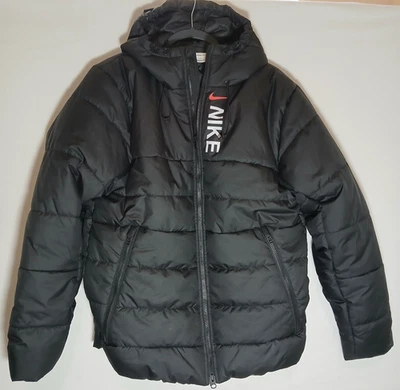 Nike Therma-Fit Black Large Puffer Coat Winter Warm Pockets Unisex #1666 - Image 1 of 4