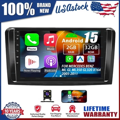 Unidad principal de radio Android GPS CarPlay 2+32G para Mercedes-Benz ML350 GL450 2005-2011 Foto 1 de 4