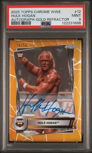 2025 Topps Chrome WWE #12 Hulk Hogan Autograph-Gold /50 PSA 9 POP 2 - Picture 1 of 2