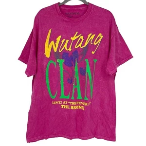 Wu-Tang Clan Live At The Fever II The Bronx T-Shirt Hot Pink Acid Wash XL - Picture 1 of 5