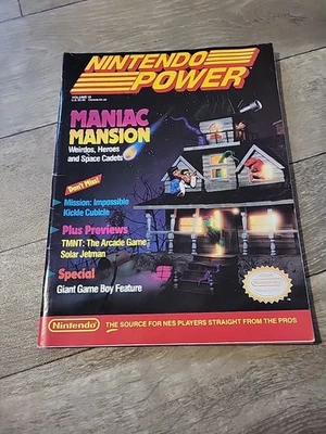 MANIAC MANSION Nintendo Power Vol 16 Sep/Oct 1990 w/SOLAR JETMAN Poster Included - Image 1 of 4