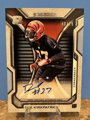 2012 Topps STRATA Football DRE KIRKPATRICK Rookie AUTO /75 Cincinatti Bengals - Image 1 of 2