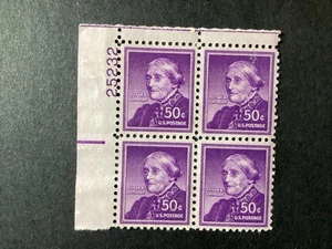 United States Stamps 1954-68 Liberty #1051 Susan B Anthony MNH Plate # Block 4 - Picture 1 of 1