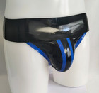 STRETCH - LATEX WIDE BAND JOCK STRAP - BLUE - FREE DELIVERY