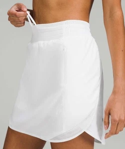 LULULEMON Hotty Hot High-Rise Lined Skirt Skort Tennis White Pocket 8 $78 - Picture 1 of 13