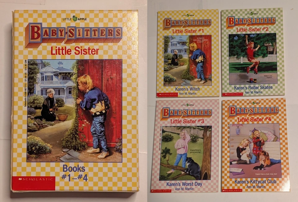 Baby-Sitters Club Little Sister Books #1-4 Box Set Scholastic Apple Babysitters  Foto 1 de 3