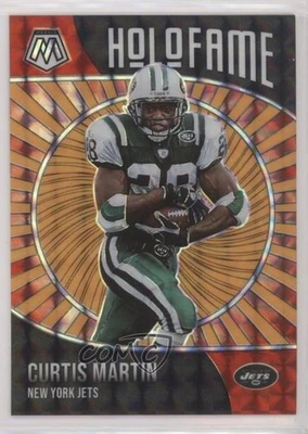 2021 Panini Mosaic Holofame Fluorescent Orange Prizm /25 Curtis Martin #19 HOF - Image 1 of 2