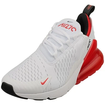Nike AIR MAX 270 Herren Fashion Sneaker Weiß Rot - 45 EU