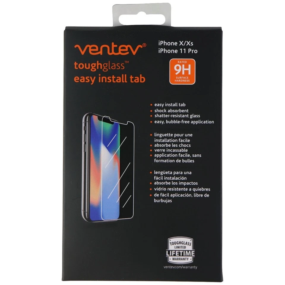 Ventev ToughGlass Screen Protection Kit for iPhone Xs/X and 11 Pro - Clear - Image 1 of 1