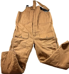 Walls Blizzard-Pruf Insulated Bib Overalls Brown 42-44 X-Large Workwear USA Made - Picture 1 of 7
