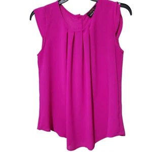 Twine und String Top klein rosa transparent ärmellos hinten Knöpfe leicht - Bild 1 von 10