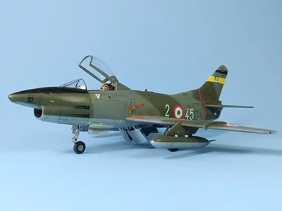 Fiat G.91 R, A.M. - Italeri (Esci) 1/48 - PRO BUILT MODEL - FULL RESCRIBED - Immagine 1 di 4