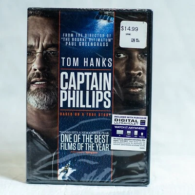 Captain Phillips DVD Tom Hanks Paul Greengrass True Story Drama New Sealed - Image 1 of 4