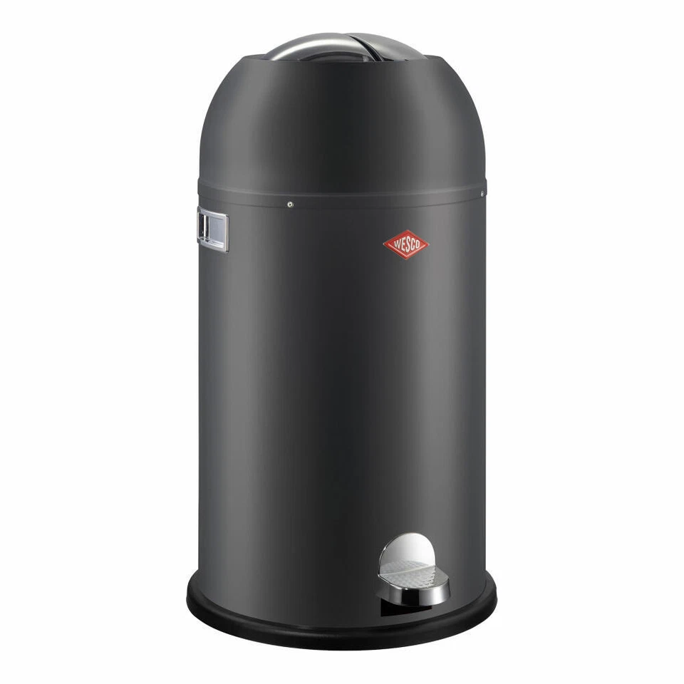 Wesco Kickmaster Treteimer, Abfalleimer, Mülleimer, Stahlblech Graphit Matt 33 L - Bild 1 von 1