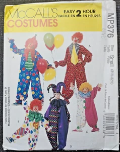 Uncut Adult Clown & Jester Halloween Costume McCall's Pattern MP376 S(31.5-32.5) - Picture 1 of 3