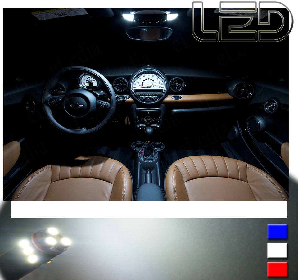 Pour MINI R59 Roadster Cooper S 9 Ampoules LED habitacle Coffre Plafonnier - Imagen 1 de 4