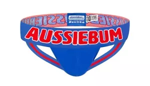 Aussiebum Biancheria Intima X-Jock Jockstrap Blu Small (S) Slip Uomo Poss Gay Int - Foto 1 di 4