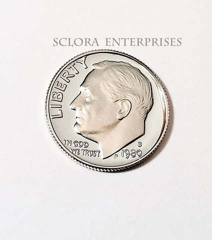 1980 S ROOSEVELT *PROOF* DIME **FREE SHIPPING** Cover