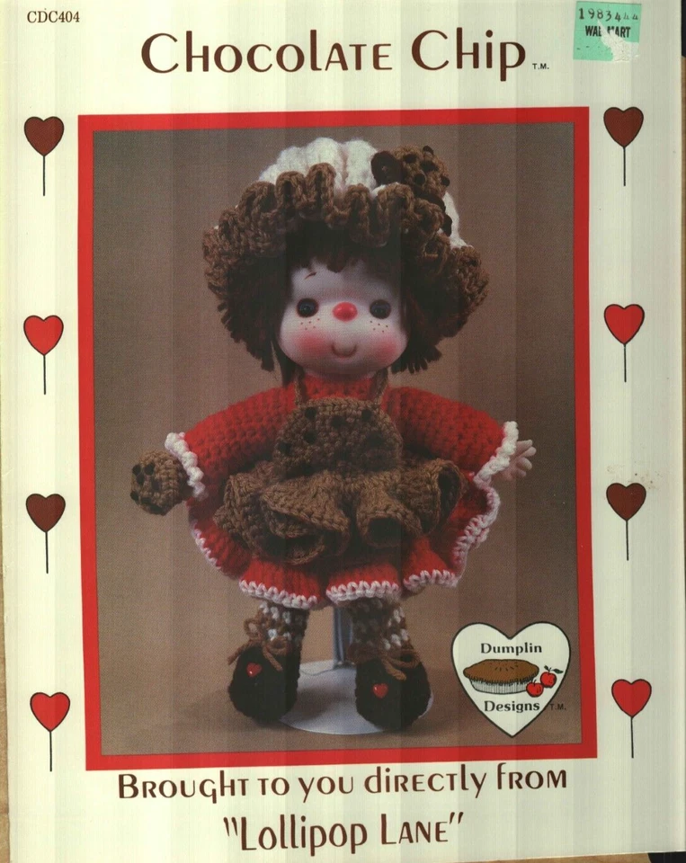 NUEVO FOLLETO DE PATRÓN DE GANCHILLO MUÑECA CON CHISPAS DE CHOCOLATE DISEÑOS DE ALBÓNDIGAS CARRIL PIRULETA Foto 1 de 1