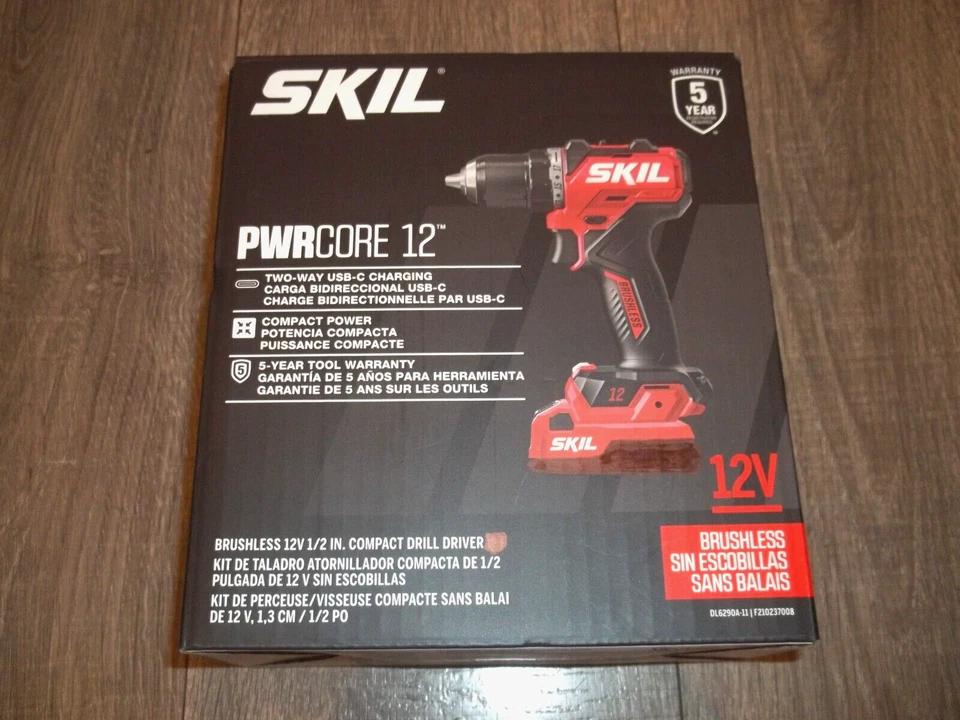 NEW SKIL PWRCORE 12 Brushless 12V 12Volt 1/2” Drill Driver DL6290A - Tool Only - Image 1 of 1