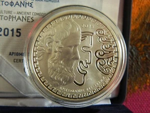 Griechenland, 2015, 10 Euro, Silbermünze, Aristophanes, PP BE, !Vater der Kom... - Bild 1 von 7