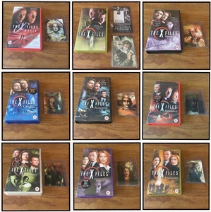 X-FILES 9 VHS ~ FIGHT THE FUTURE + COMPLETE SET OF 9 CHARACTER PUZZLE CARDS RARE - Picture 1 of 16