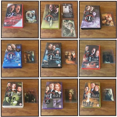 X-FILES 9 VHS ~ FIGHT THE FUTURE + COMPLETE SET OF 9 CHARACTER PUZZLE CARDS RARE - Image 1 of 4