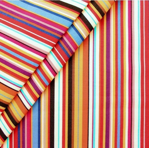 Liegestuhlstoff Outdoorstoff wetterfest 45cm breit Streifen Multicolor Meterware - Bild 1 von 1
