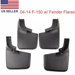 OE Fitment Front Rear Splash Mud Guards Flaps For 04-14 F-150 w/ Fender Flares - Picture 1 of 1