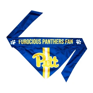 PITTSBURGH PITT PANTHERS DOG CAT TIE BANDANA FUROCIOUS FAN REVERSIBLE - Picture 1 of 2