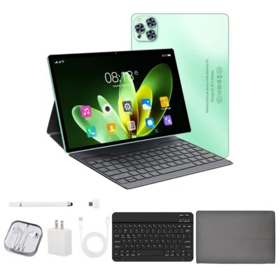 2025New Arrival 10 Inch 256GB ROM Android 12 Wifi 5G/4G Dual SIM Bundle Keyboard - Image 1 of 4