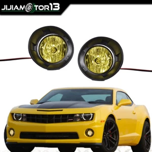 Yellow Front Bumper Lamps Fog Lights Fit For 2010-2013 Chevy Camaro JJ - Picture 1 of 9