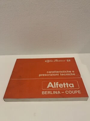Libretto Da Officina Alfetta Vintage  - Immagine 1 di 4