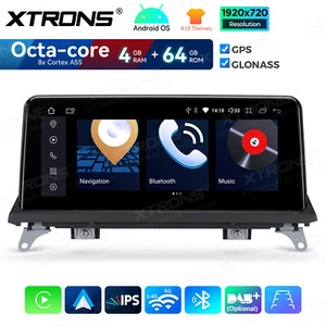 10.25" Android 14 Retrofit Car Screen Stereo 64GB GPS For BMW X5 E70 X6 E71 CIC - Picture 1 of 15