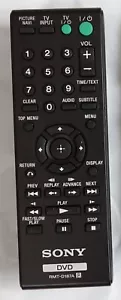 Genuine Sony RMT-D187A NEW DVD Remote Control DVP-NS611HP NS710 SR101B SR200 e - Picture 1 of 1