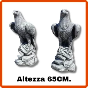 Statua da giardino in pietra cemento polvere di marmo scultura coppia aquile - Foto 1 di 3