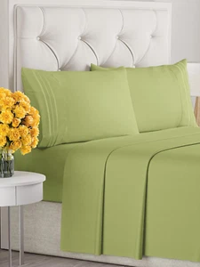 Queen Size 4 Piece Sheet Set- Comfy Breathable & Cooling Sheets- Hotel Luxury Be - Picture 1 of 7