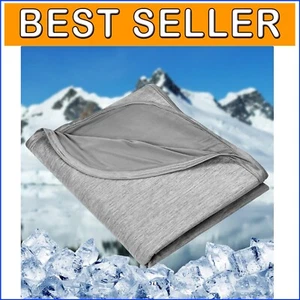 Lightweight Reversible Cooling Blanket - Perfect for Hot Sleepers & Camping - Picture 1 of 9