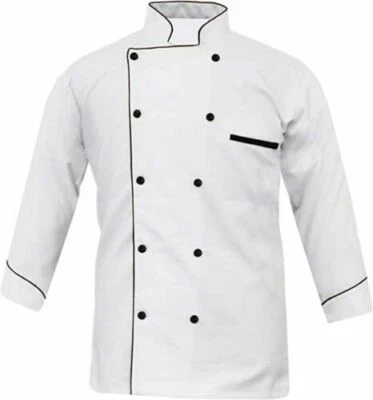 Chef Coat Men Double Breasted Long Sleeve Jacket Restaurant Uniform Cook Shirt - Image 1 of 2