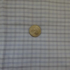 Vtg Fabric Cotton/blend Woven Blue on light Blue Plaid Shirting 3 1/2 Yd x 60" - Picture 1 of 5
