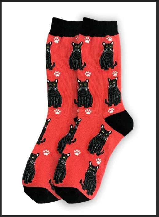 Calcetines Sock Daddy Pet Lovers gatos negros nuevos sin etiquetas Foto 1 de 1