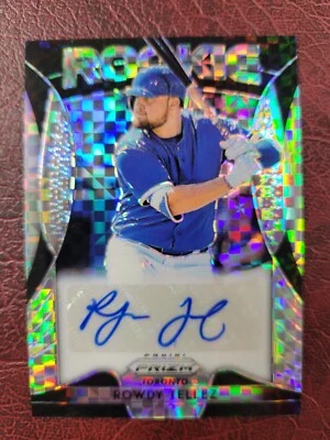 Rowdy Tellez 2019 PANINI PRIZM POWER PLAID RC AUTO #D /75 TORONTO BLUE JAYS! - Image 1 of 2