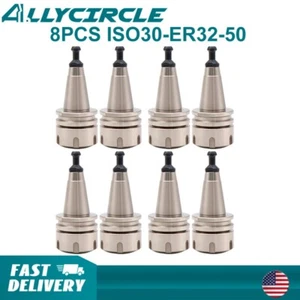 8 PZ ISO30-ER32-50 Raccogli Mandrino Portautensili 50L G2.5 30000RPM per Router CNC - Foto 1 di 14