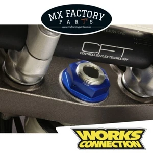 Yamaha YZ125 250 450 F/WR/X/FX 94-2024 Dado sterzo collegamento funzionante blu - Foto 1 di 3