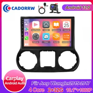 32GB 10.1" Android 15 Apple CarPlay Autoradio GPS Für Jeep Wrangler JK 2011-2017 - Bild 1 von 23