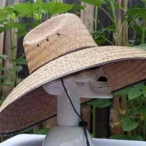 Wide Brim Palm Straw Sombrero Hat Jumbo Size Brim Made in MEXICO Gardening Beach - Picture 1 of 2