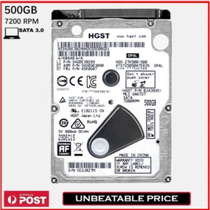 500GB HGST Thin 7mm 2.5" SATA 7200RPM Laptop Hard Drive HDD Z7K500-320 - Picture 1 of 1