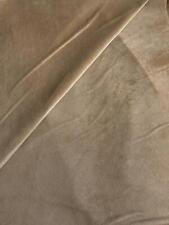 LUXURY Polyester Velvet Velour Fabric Material - OATMEAL