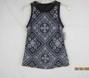 Lands' End Women's UPF 50 High Neck Tankini Top Black S 6-8 - Picture 1 of 12