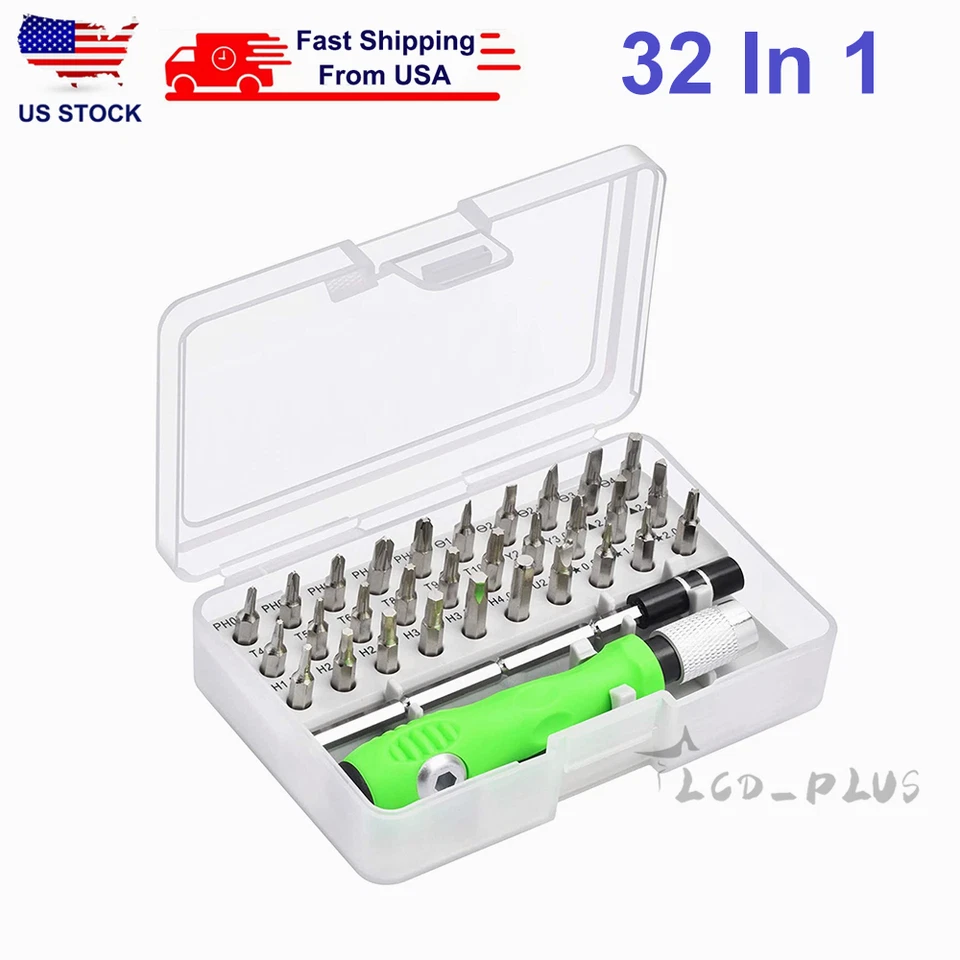 32 in 1 Small Magnetic Screwdriver Set Torx Driver Professional Repair Tool Kit - Image 1 of 4